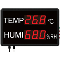 Large LED Temperature and Humidity Display with Data Logging Large LED Temperature and Humidity Display with Data Logging